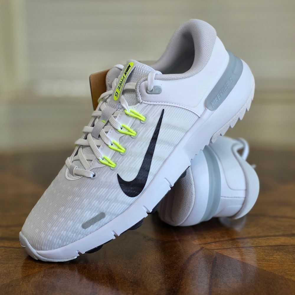 Nike Free Golf NN White Black Pure Platinum Men's Golf Shoes FN0332-101 Size 9.5